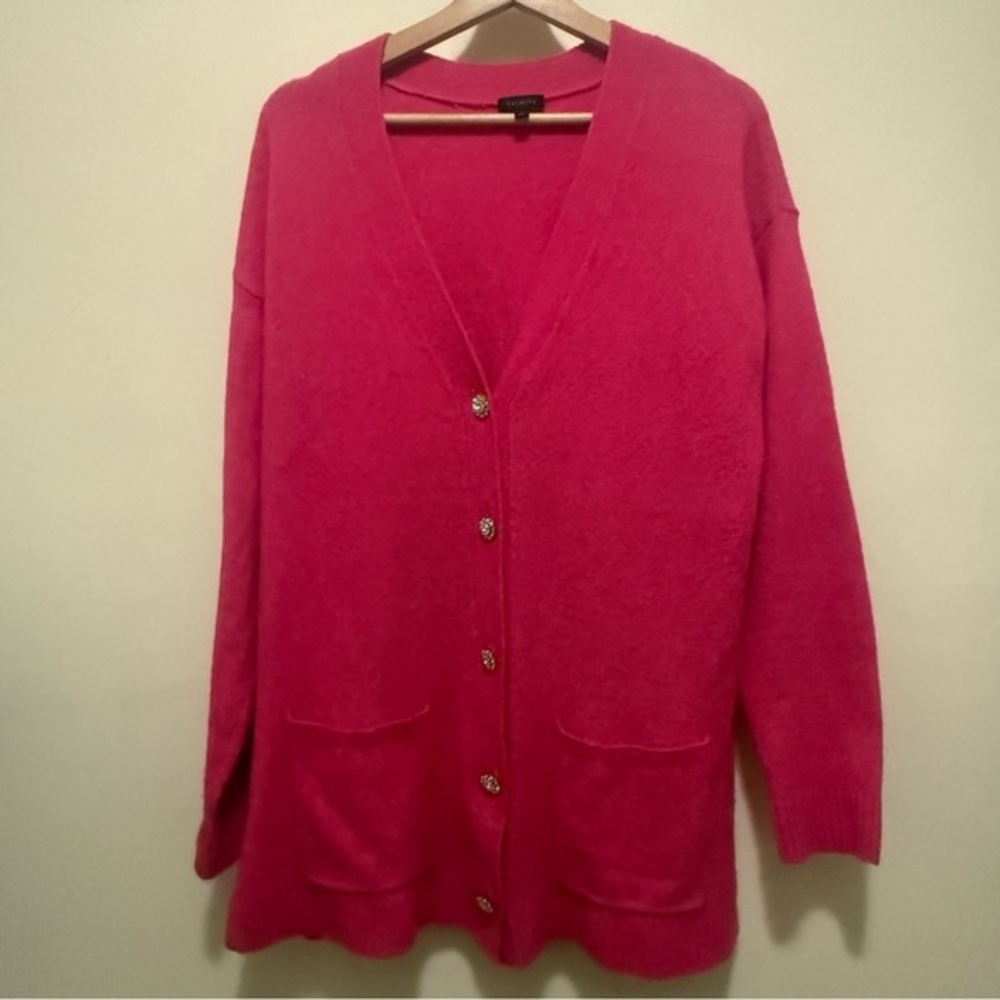Talbots Drop Shoulder Jewel Buttons Cardigan